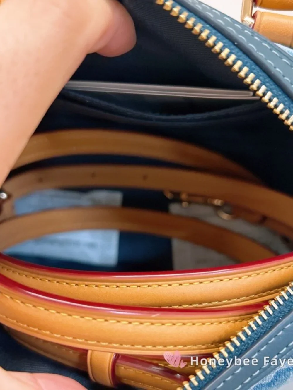 Mini Rowan Crossbody Bag In Signature Denim CDQ36 - Picture 3 of 11